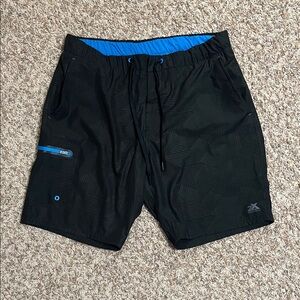 ZeroXposur Black and Blue Swim Trunks